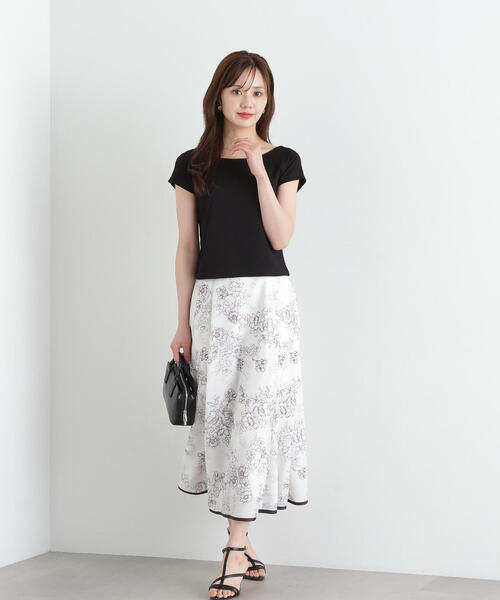 PROPORTION BODY DRESSING(プロポーションボディドレッシング)の「前後2WAYデコルテカットソー / 1215160500(Tシャツ/カットソー・レディース・ホワイト/ブラック/ライトグリーン・FREE)」の6枚目の写真