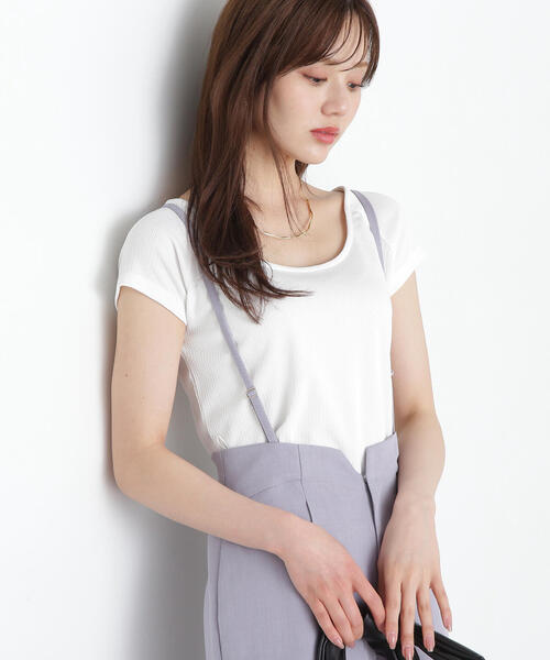 PROPORTION BODY DRESSING(プロポーションボディドレッシング)の「前後2WAYデコルテカットソー / 1215160500(Tシャツ/カットソー・レディース・ホワイト/ブラック/ライトグリーン・FREE)」の10枚目の写真