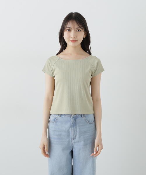 PROPORTION BODY DRESSING(プロポーションボディドレッシング)の「前後2WAYデコルテカットソー / 1215160500(Tシャツ/カットソー・レディース・ホワイト/ブラック/ライトグリーン・FREE)」の15枚目の写真