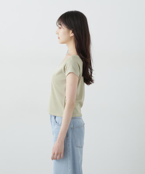 PROPORTION BODY DRESSING(プロポーションボディドレッシング)の「前後2WAYデコルテカットソー / 1215160500(Tシャツ/カットソー・レディース・ホワイト/ブラック/ライトグリーン・FREE)」の16枚目の写真