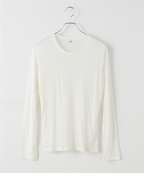 BASERANGE（ベースレンジ）の「【BASERANGE/ベースレンジ】CORE LONG SLEEVE TEE（Tシャツ/カットソー・レディース・ブラック/ブラウン/アイボリー・SMALL）」の2枚目の写真