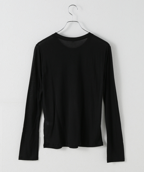 BASERANGE（ベースレンジ）の「【BASERANGE/ベースレンジ】CORE LONG SLEEVE TEE（Tシャツ/カットソー・レディース・ブラック/ブラウン/アイボリー・SMALL）」の4枚目の写真