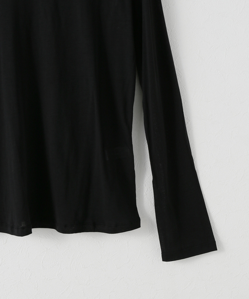 BASERANGE（ベースレンジ）の「【BASERANGE/ベースレンジ】CORE LONG SLEEVE TEE（Tシャツ/カットソー・レディース・ブラック/ブラウン/アイボリー・SMALL）」の5枚目の写真
