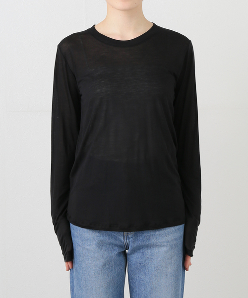 BASERANGE（ベースレンジ）の「【BASERANGE/ベースレンジ】CORE LONG SLEEVE TEE（Tシャツ/カットソー・レディース・ブラック/ブラウン/アイボリー・SMALL）」の11枚目の写真