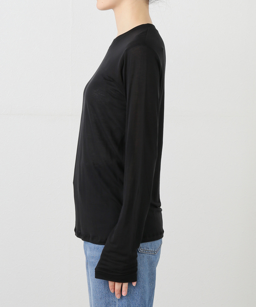 BASERANGE（ベースレンジ）の「【BASERANGE/ベースレンジ】CORE LONG SLEEVE TEE（Tシャツ/カットソー・レディース・ブラック/ブラウン/アイボリー・SMALL）」の12枚目の写真