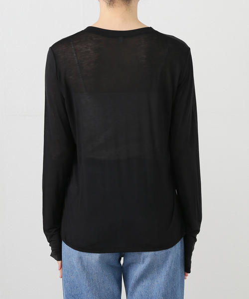 BASERANGE（ベースレンジ）の「【BASERANGE/ベースレンジ】CORE LONG SLEEVE TEE（Tシャツ/カットソー・レディース・ブラック/ブラウン/アイボリー・SMALL）」の13枚目の写真