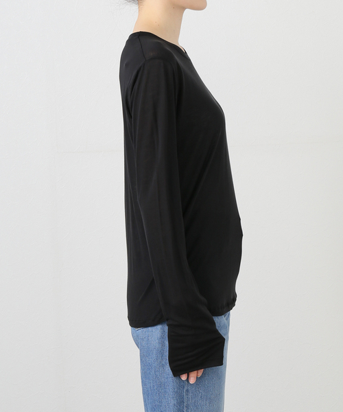 BASERANGE（ベースレンジ）の「【BASERANGE/ベースレンジ】CORE LONG SLEEVE TEE（Tシャツ/カットソー・レディース・ブラック/ブラウン/アイボリー・SMALL）」の14枚目の写真