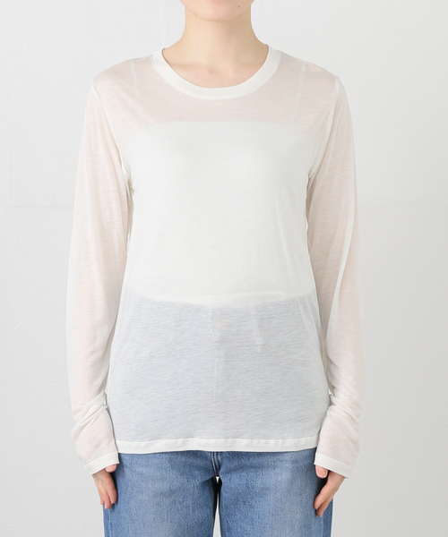 BASERANGE（ベースレンジ）の「【BASERANGE/ベースレンジ】CORE LONG SLEEVE TEE（Tシャツ/カットソー・レディース・ブラック/ブラウン/アイボリー・SMALL）」の15枚目の写真