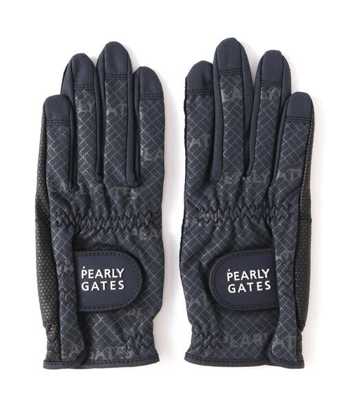 PEARLY GATES(パーリーゲイツ)の「【PEARLY GATES】IT グローブ (両手用) (LADIES)(ゴルフグッズ・レディース・ネイビー/ホワイト・SS/S)」の2枚目の写真