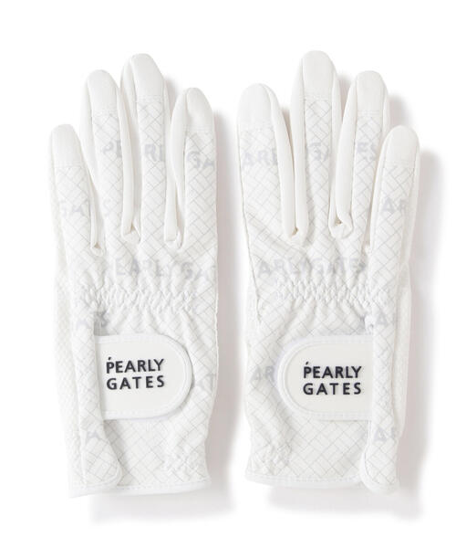 PEARLY GATES(パーリーゲイツ)の「【PEARLY GATES】IT グローブ (両手用) (LADIES)(ゴルフグッズ・レディース・ネイビー/ホワイト・SS/S)」の1枚目の写真