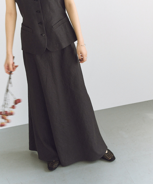 HARDY NOIR（アルディーノアール）の「リネンコットンロングスカート