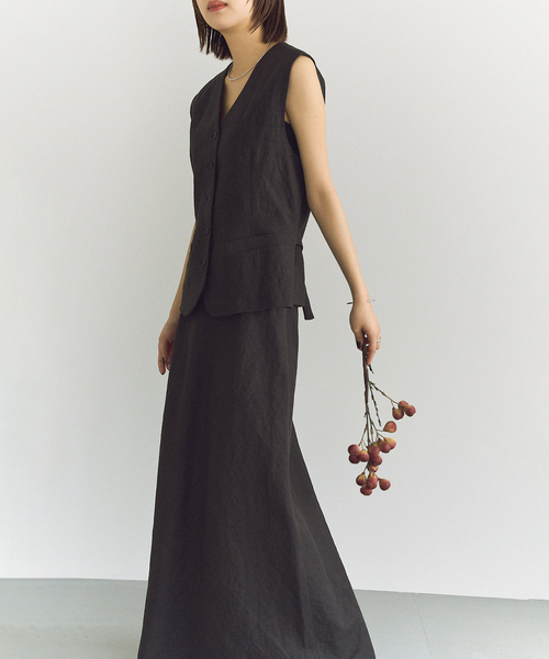 セール】リネンコットンロングスカート（スカート）｜HARDY NOIR