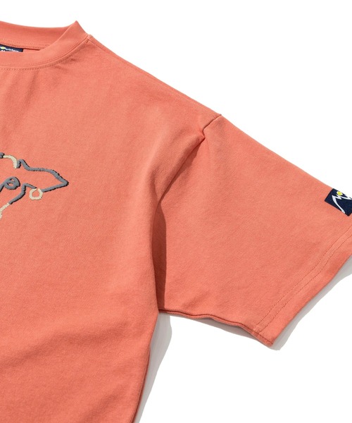 Mountain Mania(マウンテンマニア)の「Mountain Mania/マウンテンマニア EMBROIDERY STYLE ANIMAL ONE STROKE PRINT TEE(Tシャツ/カットソー・メンズ・イエロー/ダークオレンジ・MEDIUM/LARGE/X-LARGE)」の5枚目の写真