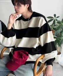 Java（ジャバ）の「《Javaジャバコラボ》ゆったりながらも存在感抜群！ボリュームスリーブオーバーサイズニット（長袖）（ニット/セーター）」