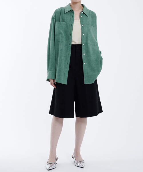 PUBLIC TOKYO(パブリックトウキョウ)の「ワークステッチハーフパンツ(その他パンツ・レディース・ブラック/ホワイト・1/2)」の12枚目の写真