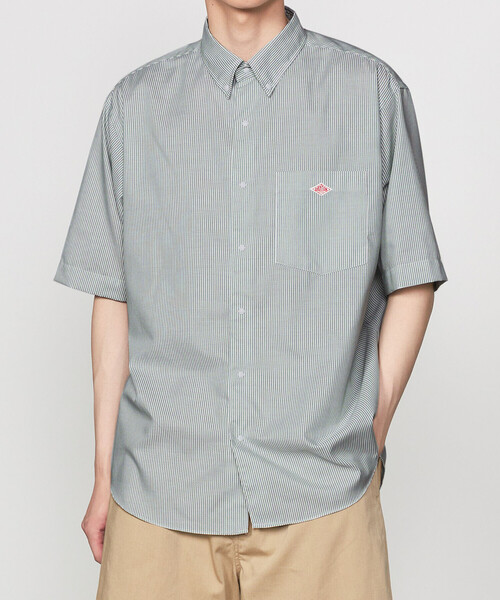 DANTON(ダントン)の「DANTON | プランサーボタンダウン 半袖シャツ MEN(シャツ/ブラウス・メンズ・グリーン系その他/ブラック系その他・38/42/40)」の14枚目の写真