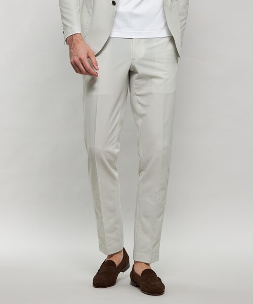 MACKINTOSH LONDON(マッキントッシュ ロンドン)の「【WEB・一部店舗限定】【BREASY JACKET】ポリエステルサッカーセットアップパンツ(その他パンツ・メンズ・グレー/ネイビー・86/82/90/78)」の1枚目の写真