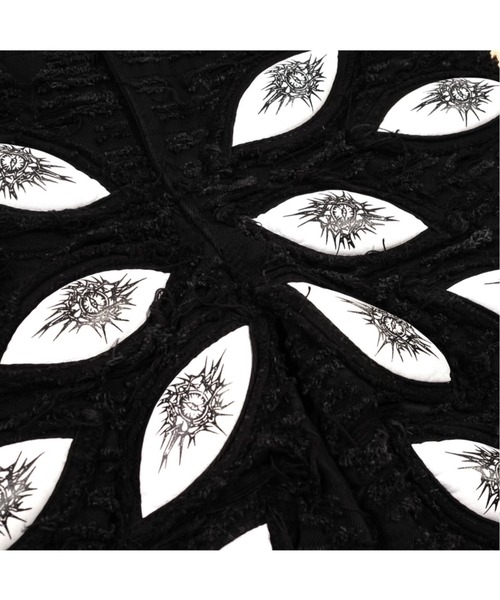 UNIZ（ユニズ）の「【UNIZ】White Eyes Pants / 【ユニズ】ホワイトアイズダメージワイドデニムパンツ（デニムパンツ・メンズ・ブラック・M/L）」の8枚目の写真