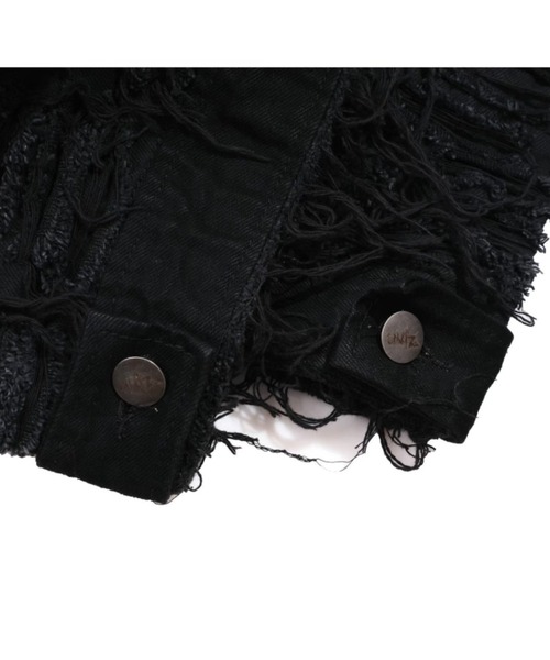 UNIZ（ユニズ）の「【UNIZ】White Eyes Pants / 【ユニズ】ホワイトアイズダメージワイドデニムパンツ（デニムパンツ・メンズ・ブラック・M/L）」の15枚目の写真