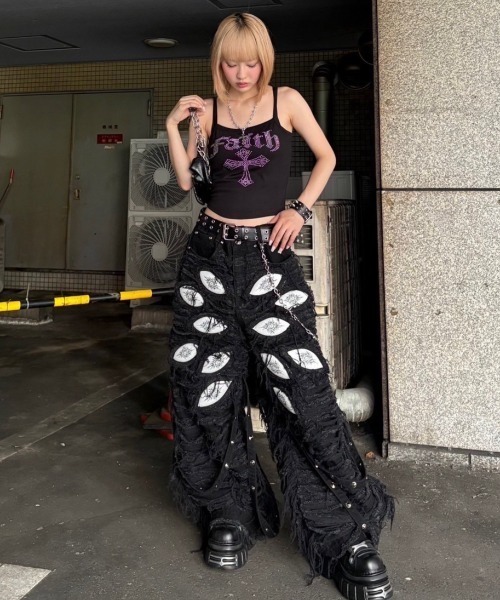 UNIZ】White Eyes Pants / 【ユニズ】ホワイトアイズダメージ