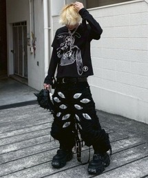 UNIZ（ユニズ）の「【UNIZ】White Eyes Pants / 【ユニズ】ホワイトアイズダメージワイドデニムパンツ（デニムパンツ）」
