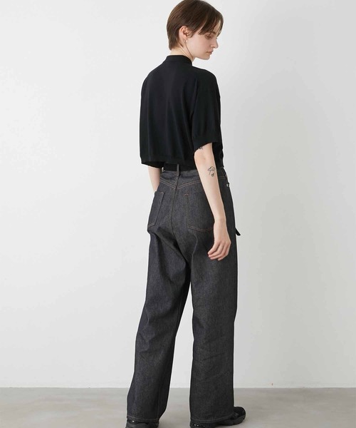 LA PEAU DE GEM(ラポドゥジェム)の「【LA PEAU DE GEM】halfsleeve polo knit/ハーフスリーブポロニット(ポロシャツ・レディース・ブラウン/ブラック・FREE)」の9枚目の写真