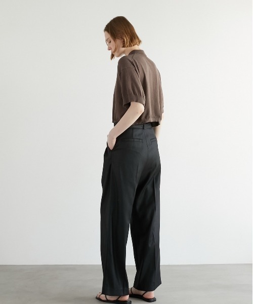 セール】【LA PEAU DE GEM】halfsleeve polo knit/ハーフ