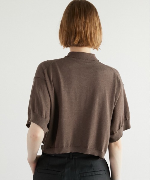 【LA PEAU DE GEM】halfsleeve polo knit SALE]halfsleeve polo knit – LA PEAU DE GEM