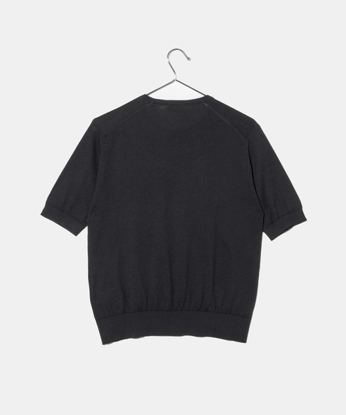 JOHN SMEDLEY(ジョンスメドレー)の「JOHN SMEDLEY NELL ジョンスメドレー 半袖コットンニットプルオーバー Tシャツ(Tシャツ/カットソー・レディース・ネイビー/ブラック/ベージュ系1/ベージュ系・LARGE/MEDIUM/SMALL)」の8枚目の写真