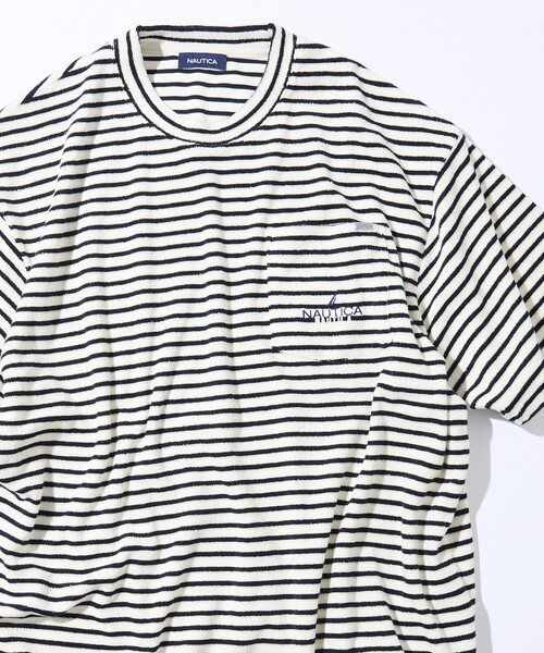 NAUTICA（ノーティカ）の「NAUTICA/ノーティカ ビックシルエット パイル ポケットTシャツ ボーダー柄（Tシャツ/カットソー・メンズ・ライトグレー/ネイビー/ブラウン/その他13・MEDIUM/LARGE/X-LARGE）」の17枚目の写真