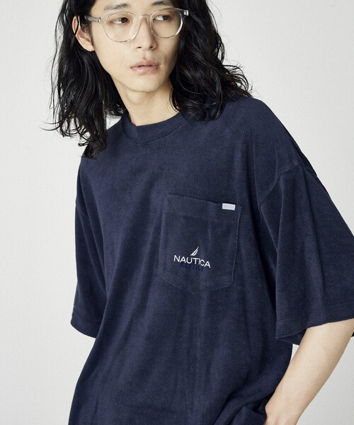 セール】NAUTICA/ノーティカ ビックシルエット パイル ポケットTシャツ