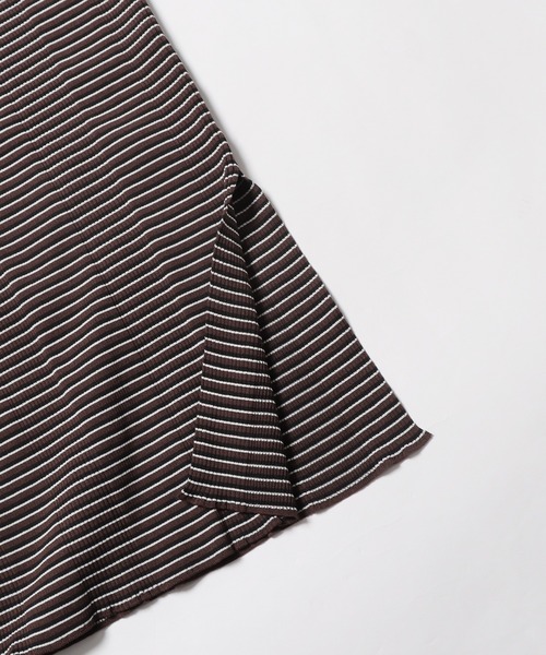 ESLOW(エスロー)の「ESLOW/エスロー COMBINATION TANKTOP ボーダー タンクトップ リブタンク 秋服 冬服(タンクトップ・レディース・ブラウン/ブルー・FREE)」の5枚目の写真