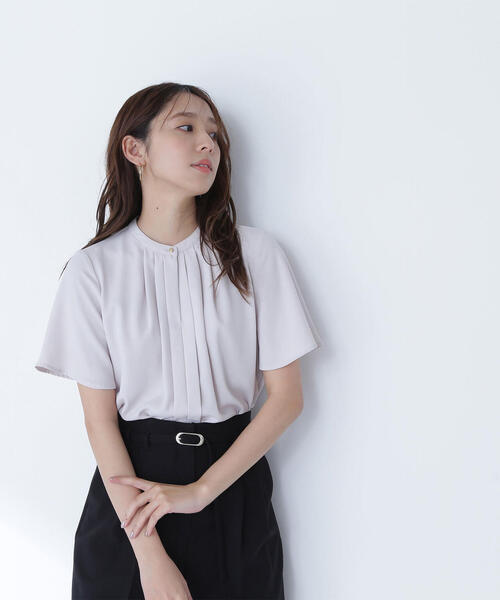 NATURAL BEAUTY BASIC（ナチュラルビューティーベーシック）の「◇フロントタックフレアスリーブブラウス（シャツ/ブラウス・レディース・ベージュ/ブルー/オフホワイト/ブラウン・MEDIUM/SMALL）」の18枚目の写真