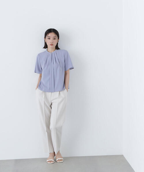 NATURAL BEAUTY BASIC(ナチュラルビューティーベーシック)の「◇フロントタックフレアスリーブブラウス(シャツ/ブラウス・レディース・ベージュ/ブルー/オフホワイト/ブラウン・MEDIUM/SMALL)」の11枚目の写真