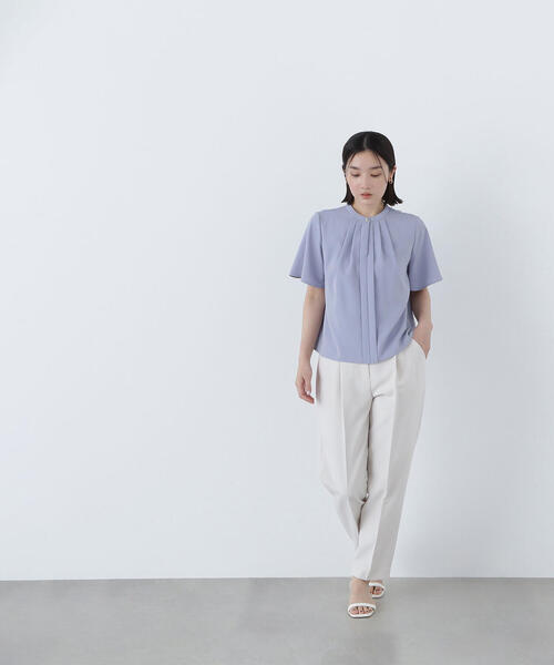 NATURAL BEAUTY BASIC(ナチュラルビューティーベーシック)の「◇フロントタックフレアスリーブブラウス(シャツ/ブラウス・レディース・ベージュ/ブルー/オフホワイト/ブラウン・MEDIUM/SMALL)」の13枚目の写真