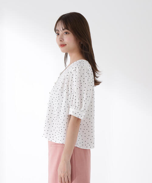 PROPORTION BODY DRESSING(プロポーションボディドレッシング)の「キラボタンブラウス / 1215210608(シャツ/ブラウス・レディース・ブルー/ホワイト系その他/ブラウン・SMALL/MEDIUM)」の20枚目の写真