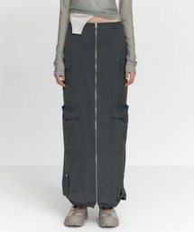STUDIOTABLE（スタジオテーブル）の「STUDIOTABLE/スタジオテーブル ZIP-UP POCKET LONG SKIRT カーゴスカート（スカート）」