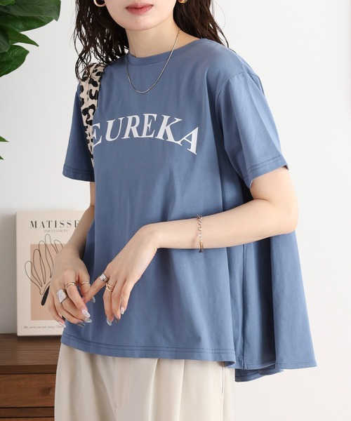 セール】EGLANTINE バックタックロゴプリント半袖カットソー（T