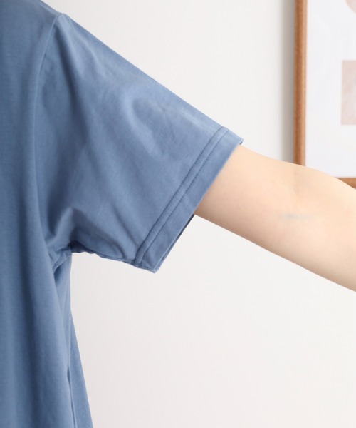 tシャツ EGLANTINE バックタックロゴプリント半袖カットソー レディース セール】EGLANTINE バックタックロゴプリント半袖カットソー（T