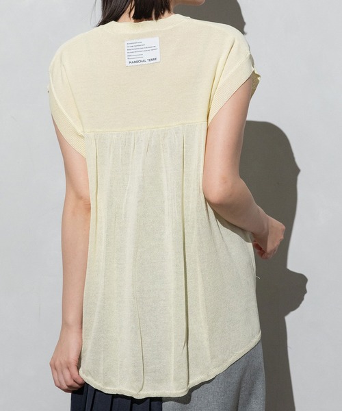 MARECHAL TERRE（マルシャルテル）の「フリンジニット（ニット/セーター・レディース・ネイビー/アイボリー/ブラック/グレイッシュベージュ・MEDIUM）」の12枚目の写真