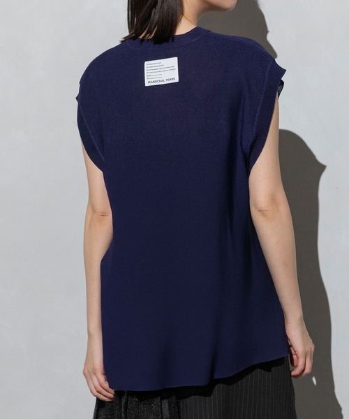 MARECHAL TERRE（マルシャルテル）の「フリンジニット（ニット/セーター・レディース・ネイビー/アイボリー/ブラック/グレイッシュベージュ・MEDIUM）」の16枚目の写真