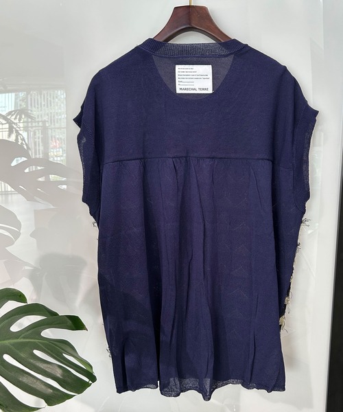 MARECHAL TERRE（マルシャルテル）の「フリンジニット（ニット/セーター・レディース・ネイビー/アイボリー/ブラック/グレイッシュベージュ・MEDIUM）」の18枚目の写真