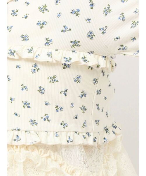 merry jenny（メリージェニー）の「floralフリルリブボレロ（カーディガン/ボレロ・レディース・アイボリー/グレー・FREE）」の8枚目の写真
