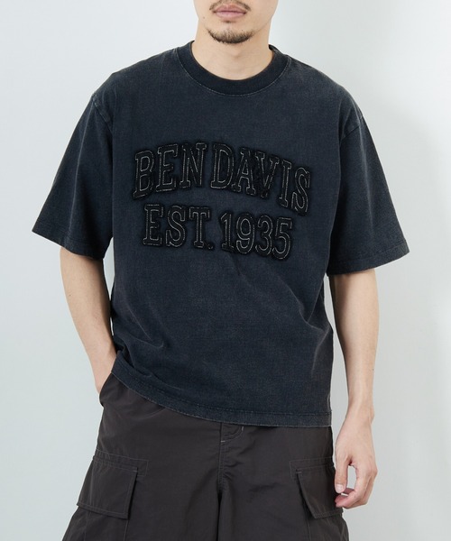 tシャツ 「BEN DAVIS/ベンデイビス」 パッチワークロゴ ヴィンテージ クロップドTシャツ レディース メンズ BEN DAVIS tシャツ 「BEN DAVIS/ベンデイビス」 パッチワーク