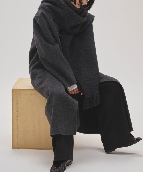 【新品未使用】Todayful brushed volume stole グレー TODAYFUL（トゥデイフル）の「brushed volume stole（マフラー）」 - WEAR