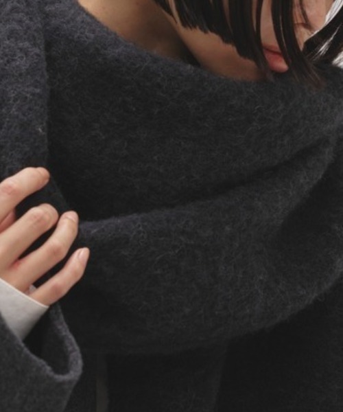 TODAYFUL(トゥデイフル)の「【TODAYFUL/トゥデイフル】Brashed Volume Stole/ブラッシュボリュームストール(ストール/ショール・レディース・チャコールグレー/ダークブラウン・FREE)」の10枚目の写真