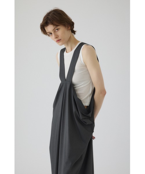 RIM.ARK(リムアーク)の「Drape jumper SK ドレープジャンパースカート(ジャンパースカート・レディース・チャコールグレー/ブラック・38/36)」の19枚目の写真