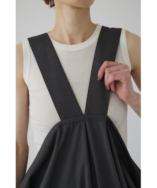 RIM.ARK(リムアーク)の「Drape jumper SK ドレープジャンパースカート(ジャンパースカート・レディース・チャコールグレー/ブラック・38/36)」の20枚目の写真