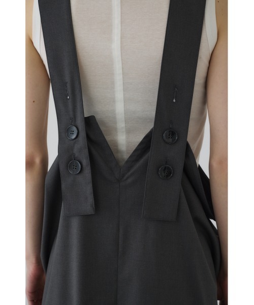 RIM.ARK(リムアーク)の「Drape jumper SK ドレープジャンパースカート(ジャンパースカート・レディース・チャコールグレー/ブラック・38/36)」の21枚目の写真