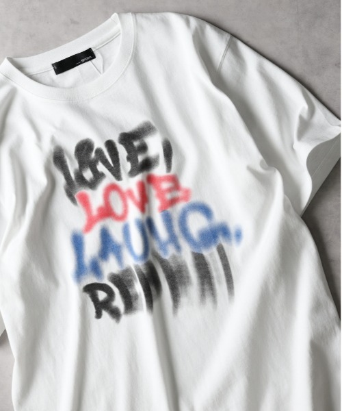 Right-on(ライトオン)の「Other(ソノタ)【メンズ】ぼかしプリントTシャツ(Tシャツ/カットソー・メンズ・ブルー/ブラック/ホワイト・M/L/XL)」の2枚目の写真